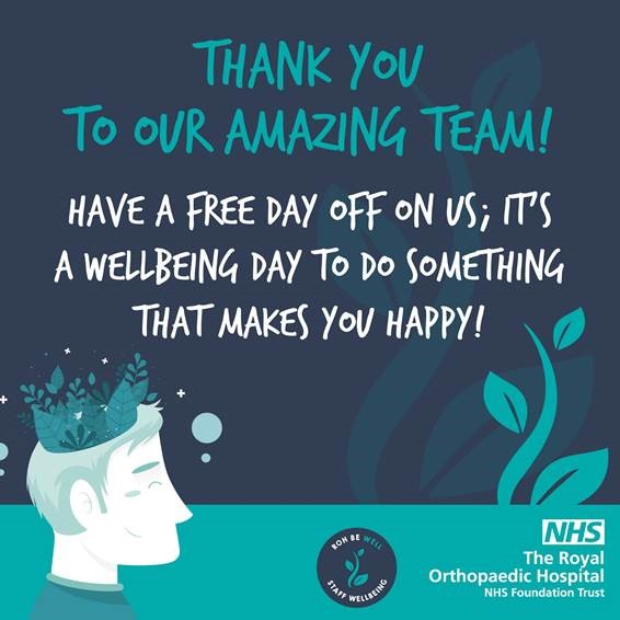 "It's a day to do whatever makes you happy" - Trust thanks staff with 'wellbeing day' 